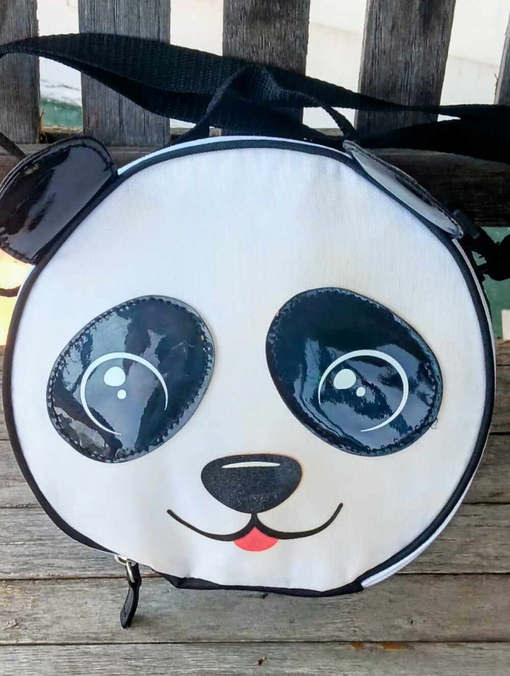 Fit + Fresh Camilla Panda Insulated Lunch Bag Round Crossbody~Like New!